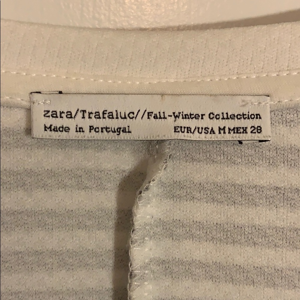 ZARA striped V neck semi cropped top size M - Picture 3 of 5
